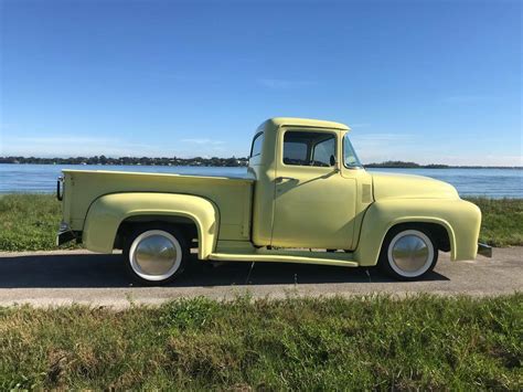 1956 Ford F100 Pickup Yellow Classic Hot Rod Classic Ford F 100 1956