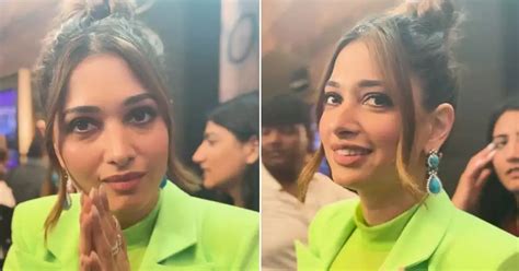 Watch Tamannaah Bhatias Reaction To The Paparazzi As They Mention