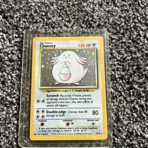 Pok Mon Tcg Chansey Base Set Holo Unlimited Holo Rare Ebay