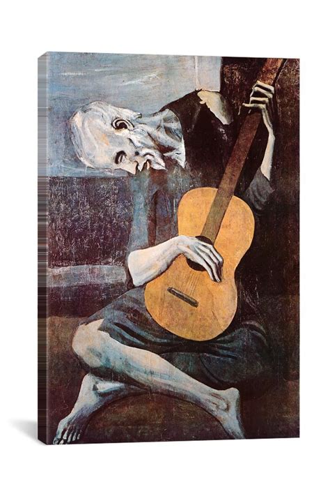 Canvas Print The Old Guitarist By Pablo Picasso Canvas Giclee Art