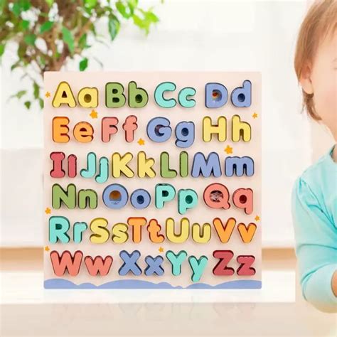 Puzzle Educativo Abc In Legno Montessori Giocattolo Educativo Lettere