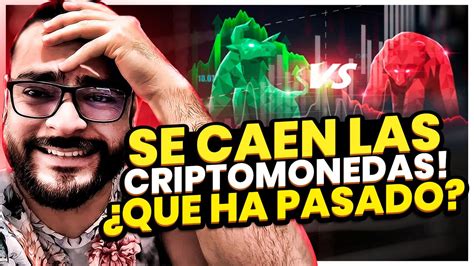 PELIGRO EN LAS CRYPTOS Bitcoin Retrocede Pero CAEN TODAS Las Altcoins