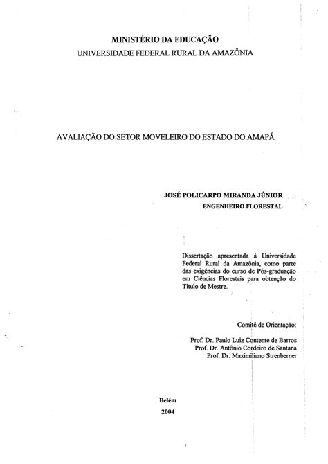 PDF AVALIAÇÃO DO SETOR MOVELEIRO DO ESTADO DO AMAPÁ