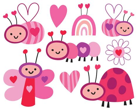 Bug Svg, Love Bugs Svg, Cute Bugs Svg, Valentines Clipart, Bug Clipart ...