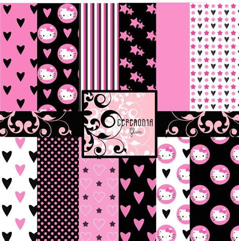 Hello Kitty Digital Paper By Ceremoniaglam On Etsy