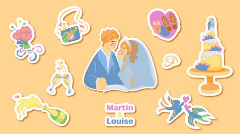 Wedding stickers and postcards :: Behance