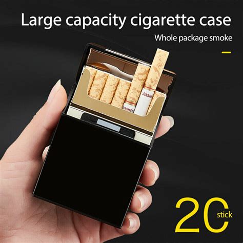 Metal Cigarette Case Aluminum Tobacco Holder Storage Container Pocket Box Ebay