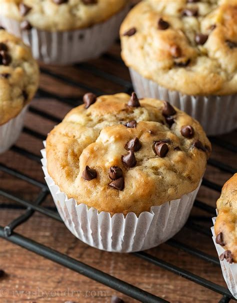 Banana Chocolate Chip Muffins Recipe I Wash You Dry