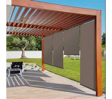 Lot De Stores Enrouleurs L X H Cm Pour Pergola Taupe Toute