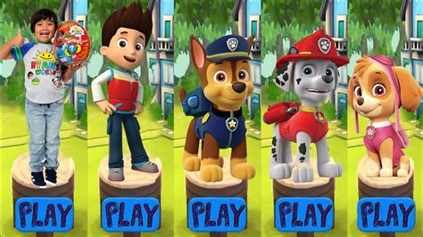 Tag With Ryan Red Titan Vs Paw Patrol Ryder Runner Vs Paw Patrol Pups