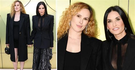 Demi Moore Poses With Pregnant Rumer Wills At Versace Show: Photos