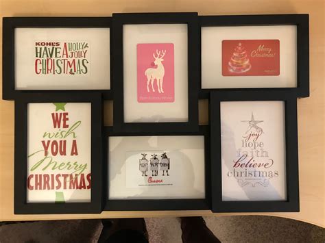 creative   give multiple gift cardsput    picture frame