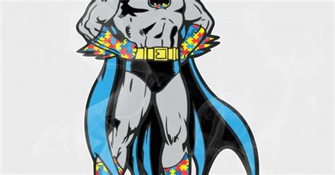 Batman Style Autism Awareness Static Cling Decal