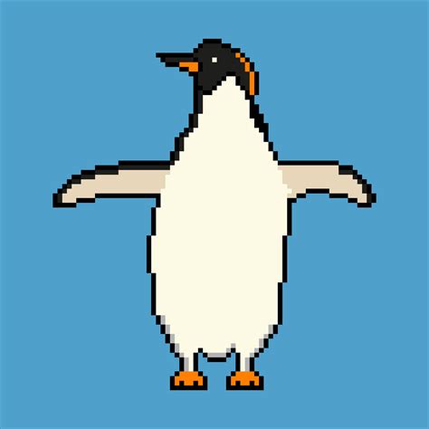 Penguin with pixel art. Vector illustration. 7581364 Vector Art at Vecteezy