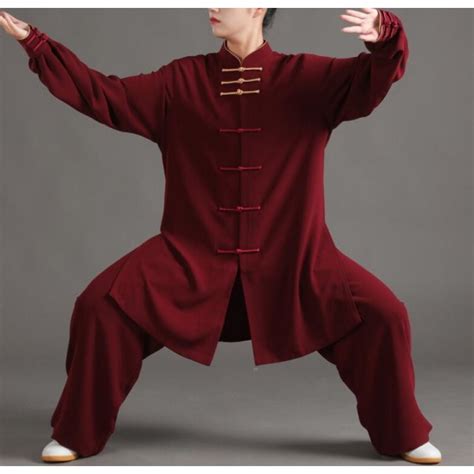 Chinese Kung Fu Uniforms For Women Men Cotton Tai Chi Clothing Female