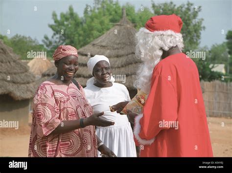 Father Christmas, South Sudan, Juba, children Stock Photo - Alamy