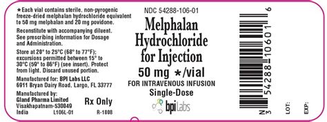 Melphalan - FDA prescribing information, side effects and uses