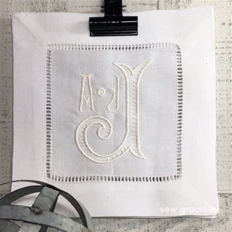 MONOGRAMS Cocktail Napkins Pillow Covers By SewGracious