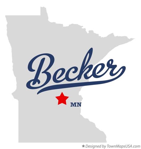 Map of Becker, Sherburne County, MN, Minnesota