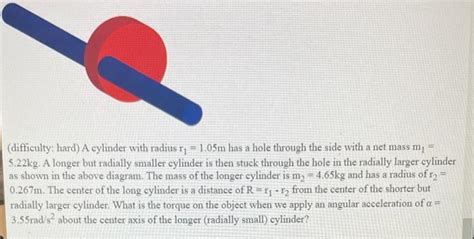 Solved Difficulty Hard A Cylinder With Radius R M Chegg