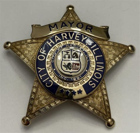 bid  obsolete city  harveyil mayor badge january