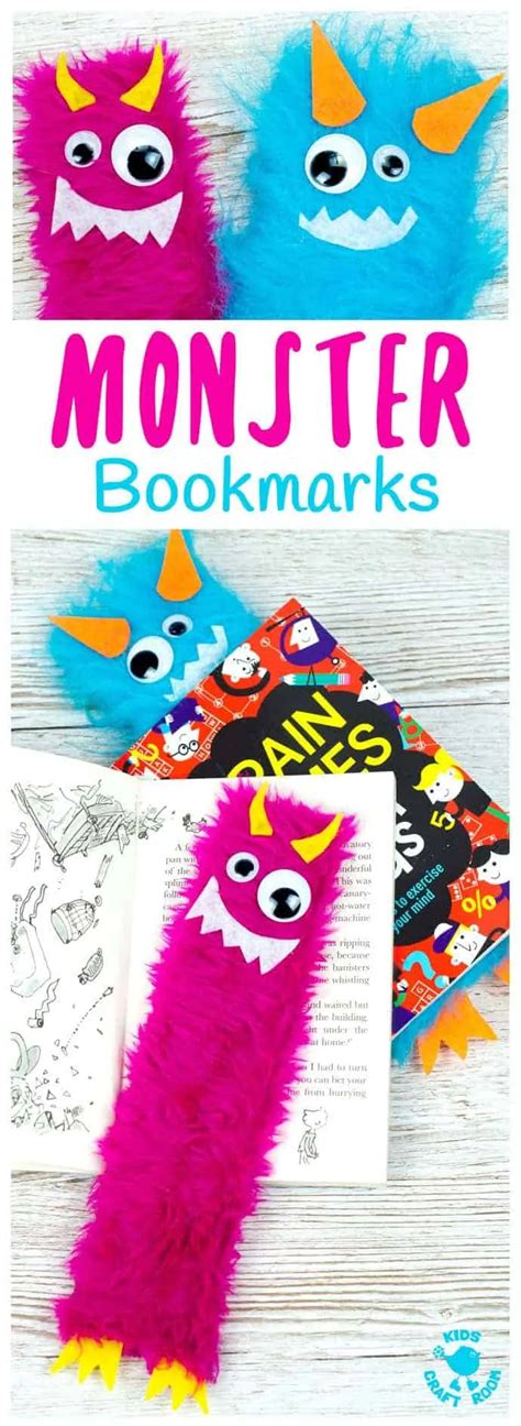 Cute Monster Bookmark Craft - Kids Craft Room