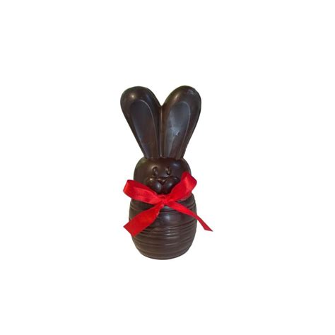 Petit Moulage Lapin Chocolat Noir Garni PÂques 2024