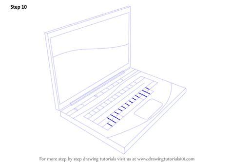 Learn How to Draw a Laptop (Computers) Step by Step : Drawing Tutorials