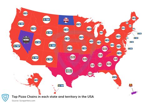 Map Shows The Most Popular Pizza Chains In Every State Atelier Yuwa