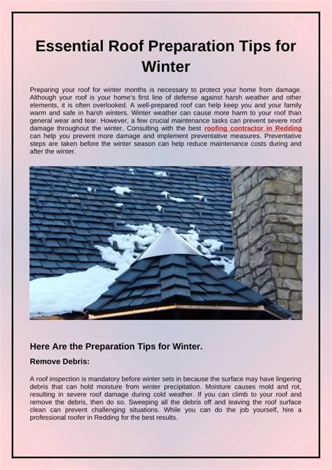 Ppt Essential Roof Preparation Tips For Winter Powerpoint