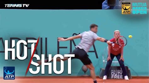 Hot Shot Dimitrov Lands Backhand Winner Against Raonic In Madrid 2018 Youtube