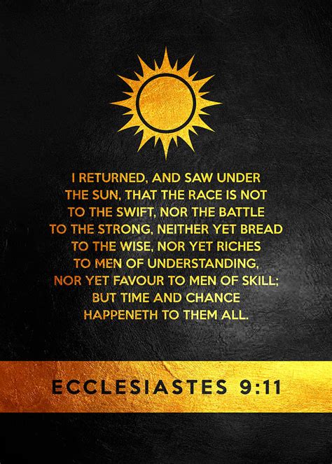 Ecclesiastes 9 11 Bible Verse Digital Art By Ab Concepts