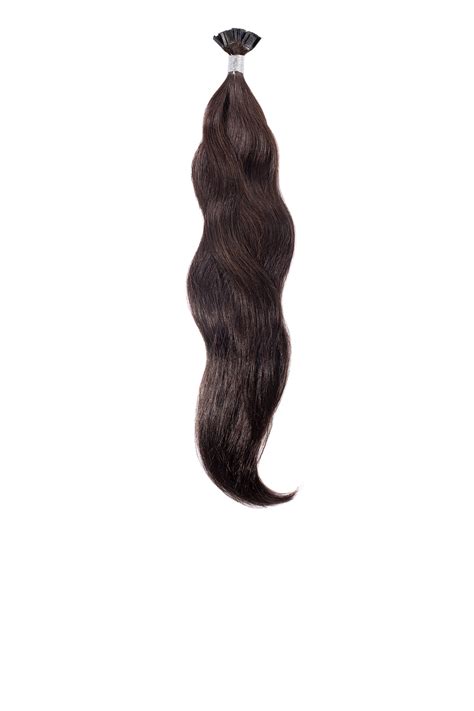 Darkest Brown 2 Wavy Keratin Bond Extension Glam Seamless Hair Extensions