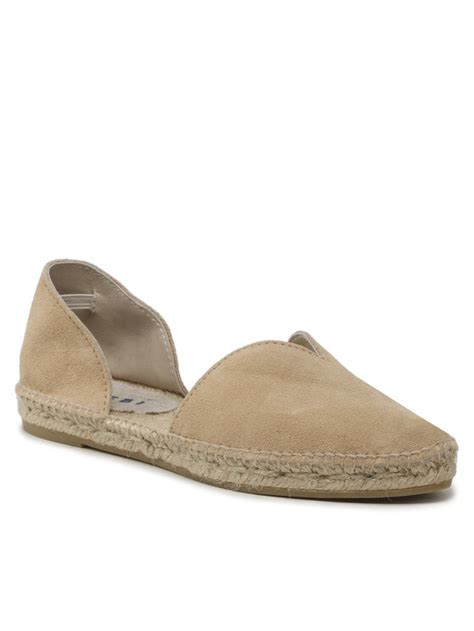 Manebi Espadryle Suede Open Side Flats K 1 1 O0 Beżowy Modivo pl