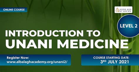 Introduction To Unani Medicine Level 2 Al Balagh Academy