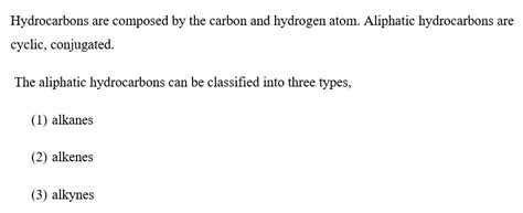 Answered State Aliphatic Hydrocarbons Bartleby