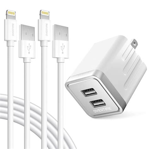 Amazon Overtime Juego De Cargador Para Iphone Paquete De Cables