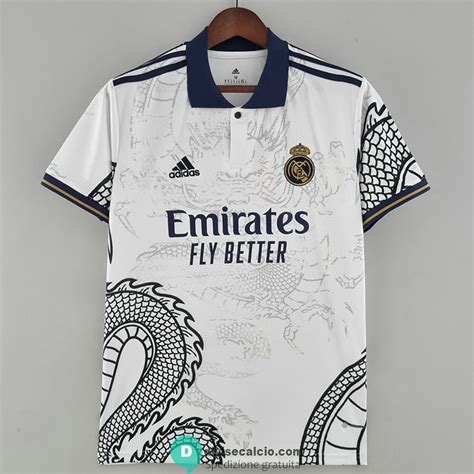 Maglia Real Madrid Dragon White It