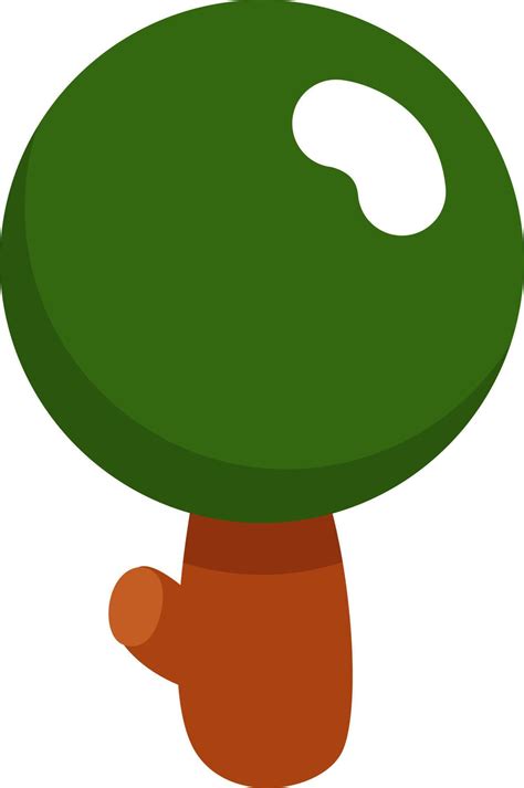 Round green tree, illustration, vector on a white background. 13612604