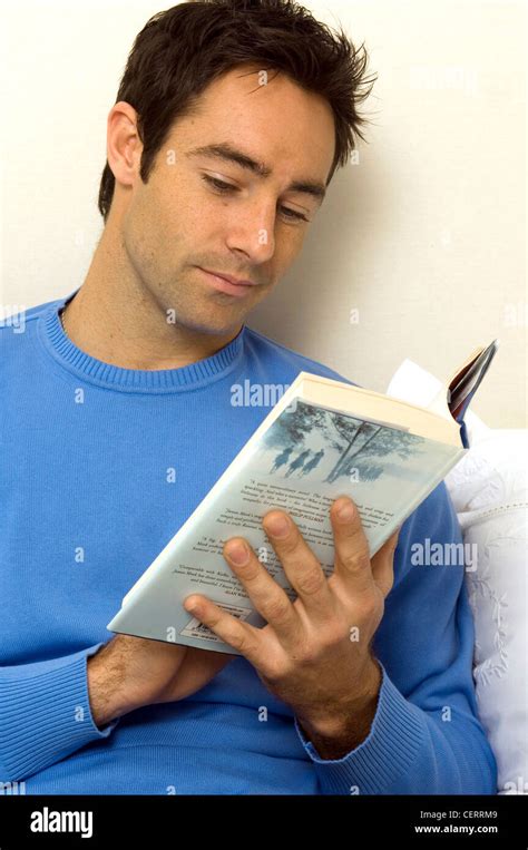 male reading  book stock photo alamy