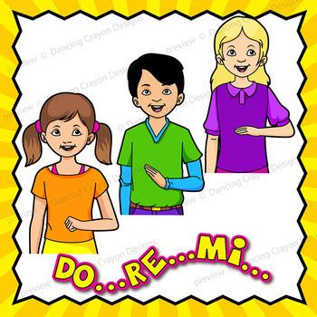 Kids Solfa Hand Sign Clip Art | Curwen Kodaly Hand Signs | TPT