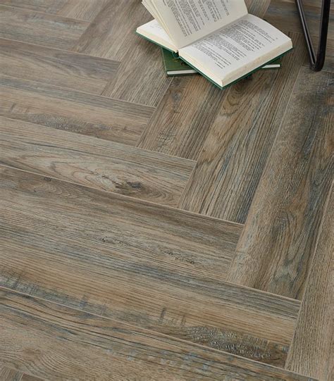 Cambridge Rustic Herringbone Mm Spc Lvt Click Flooring