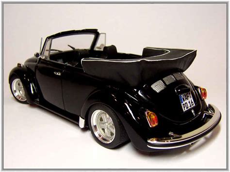 Volkswagen Kafer Coccinelle Cabriolet Miniature Noire Jantes Fuchs