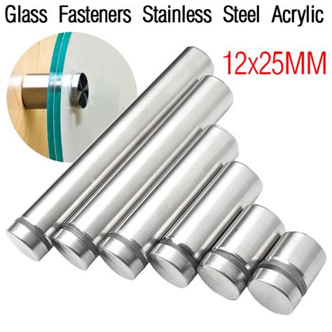 Glass Fasteners 12mm Stainless Steel Acrylic Advertisement Standoffs