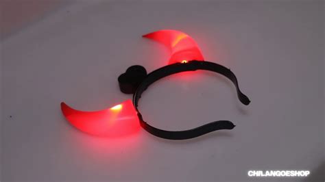 Diadema De Cuernos Diablo Iluminado Led A Chilangoeshop Youtube