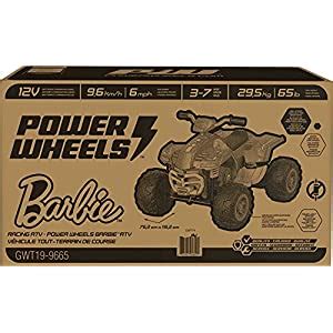 Power Wheels Barbie Pink Racing ATV, 12V battery-powered ride-on ...