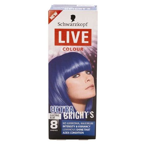 Schwarzkopf Live Colour Ultra Brights Hair Colour Electric Blue Schwarzkopf Online Themarket