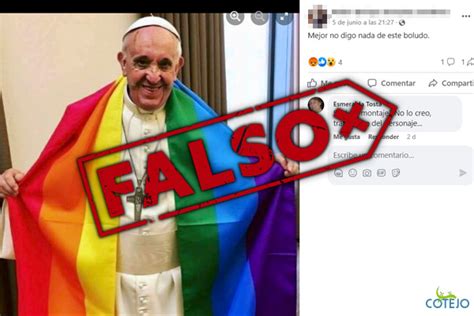 Imagen Del Papa Francisco Con Bandera De La Comunidad LGTBI Fue Creada