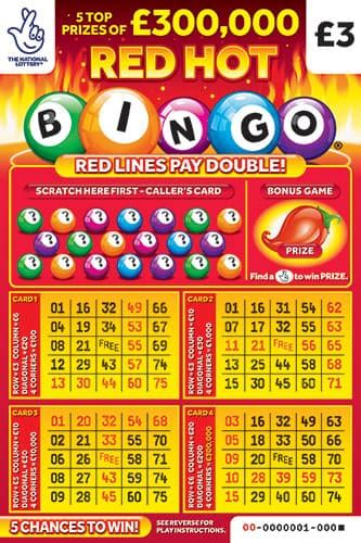 Red Hot Bingo Scratchcard Lotto Scratchcards
