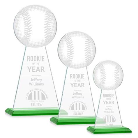 Edenwood Baseball Green Towers Crystal Trophy Trophy